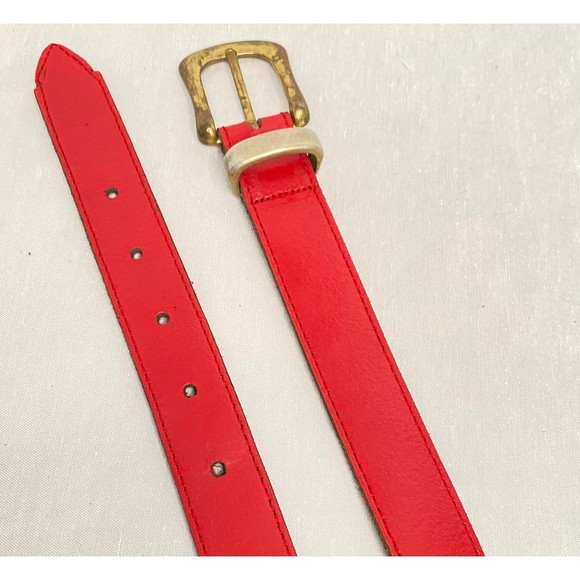 Capezio Argentina Belt Genuine Leather Cherry Red Size XXSmall - Picture 4 of 7